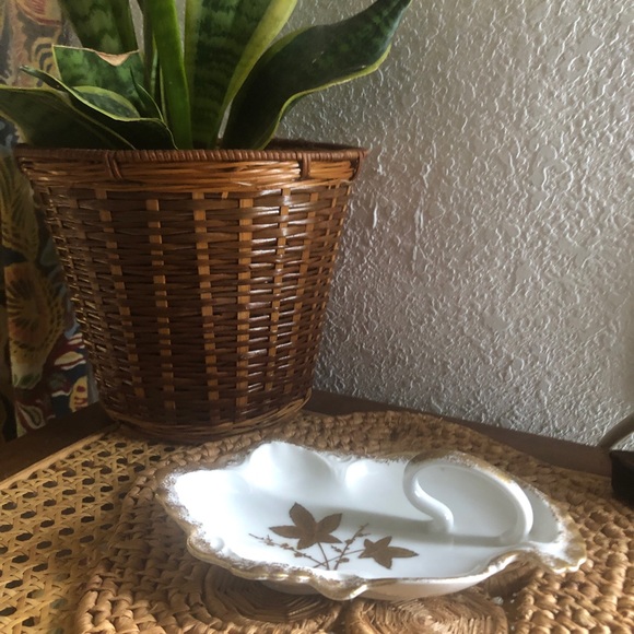 Lefton Other - Lefton China Gold Maple Leaf Porcelain Finger Tray #5763 Hand-Painted